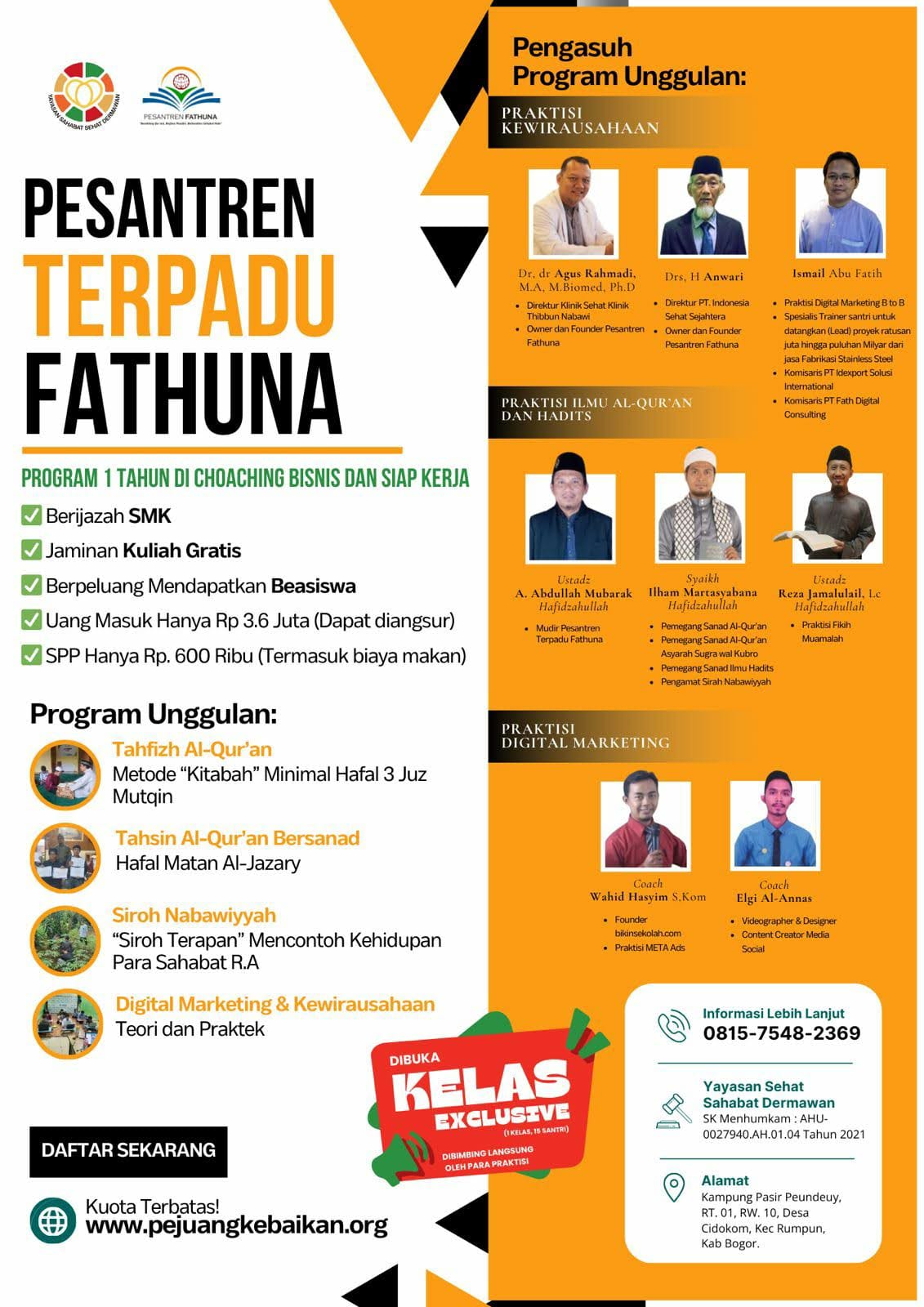 Pesantren Terpadu Fathuna,  Didik Generasi Bangsa yang Islami