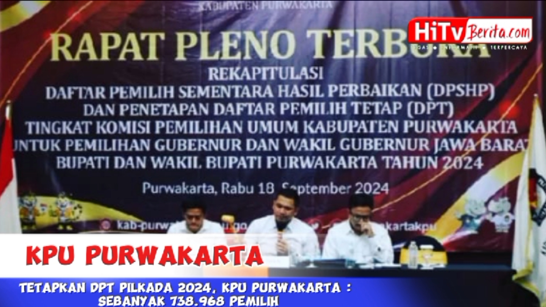 Tetapkan DPT Pilkada 2024, KPU Purwakarta : Sebanyak 738.968 Pemilih