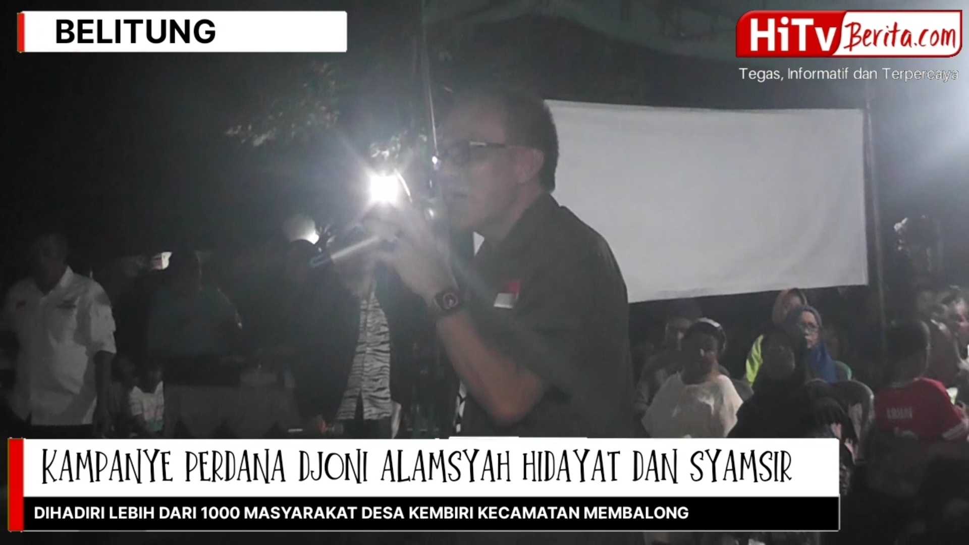 KAMPANYE PERDANA DJONI ALAMSYAH HIDAYAT DAN SYAMSIR DI HADIRI RIBUAN MASYARAKAT DESA KEMBIRI KECAMATAN MEMBALONG