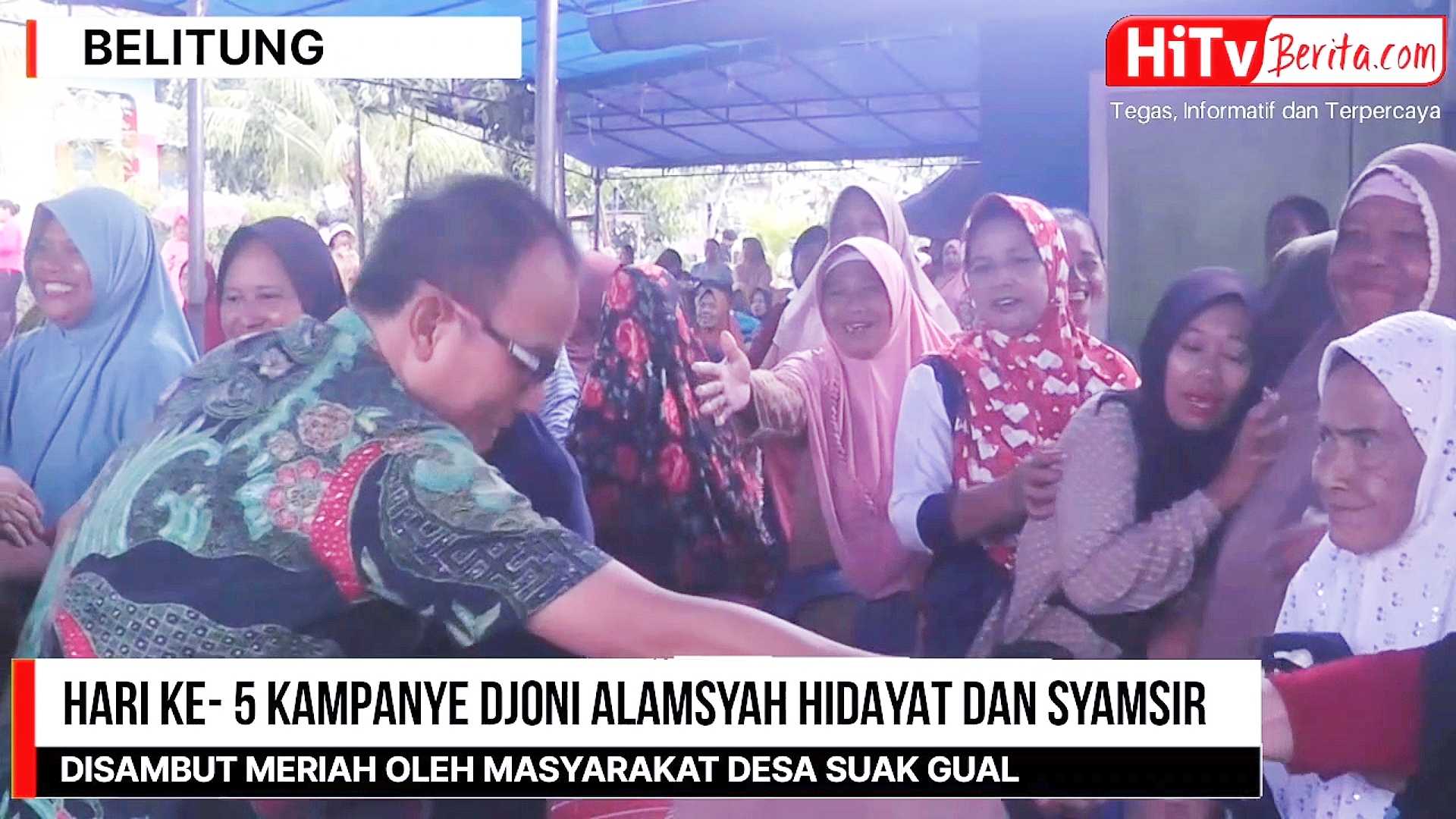 Kampanye Hari Ke-5 Djoni Alamsyah Hidayat Dan Syamsir Disambut Gembira Oleh Warga Suak Gual