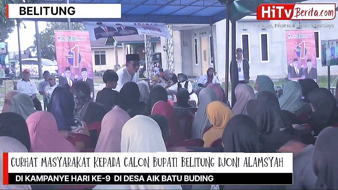 Kampanye Hari Ke-9 Pasangan Calon Bupati Belitung Djoni Alamsyah Hidayat Dengarkan Curhat Warga Desa Air Batu Buding, Terkait Hasil Perkebunan