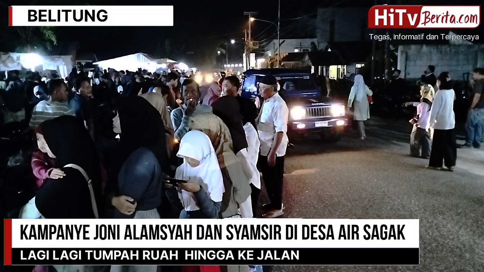 Kali Ini Masyarakat Desa Air Sagak, Lagi Lagi Tumpah Ruah Hingga Kejalan Untuk Mengikuti Kampanye Paslon DJOSS