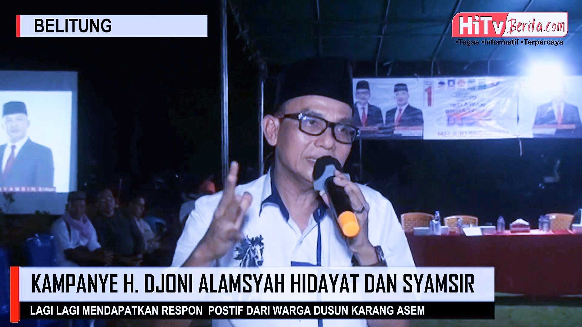 Kampanye Dialogis Kampanye H. Djoni Alamsyah Hidayat Dan Syamsir Lagi Lagi Mendapatkan Respon Positif Dari Warga Karang Asem Desa Perpat