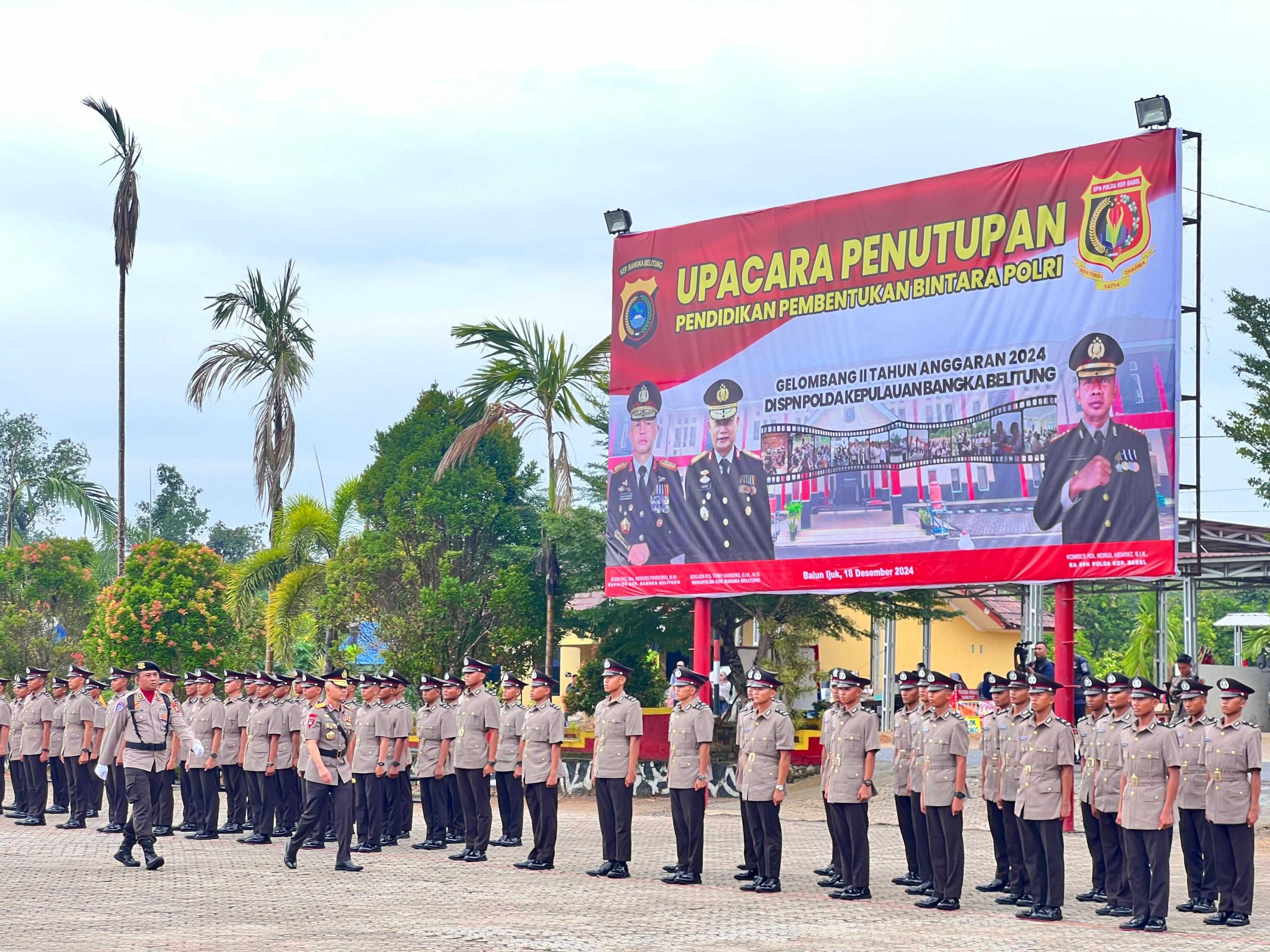Kapolda Babel Lantik 123 Bintara Polri SPN Polda Babel, Beri Pesan Jadi Polisi Baik Yang Melayani Masyarakat