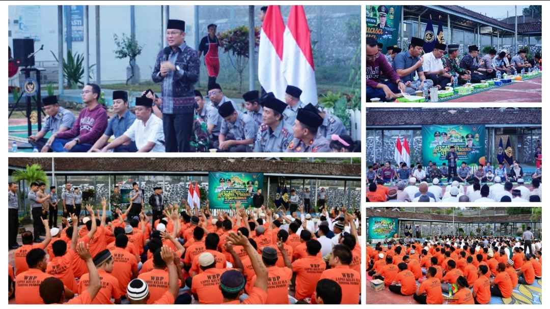 Moment Berbuka Puasa di Lapas Tanjungpandan, Forkopimda Nikmati Nasi Cadong Bersama Warga Binaan