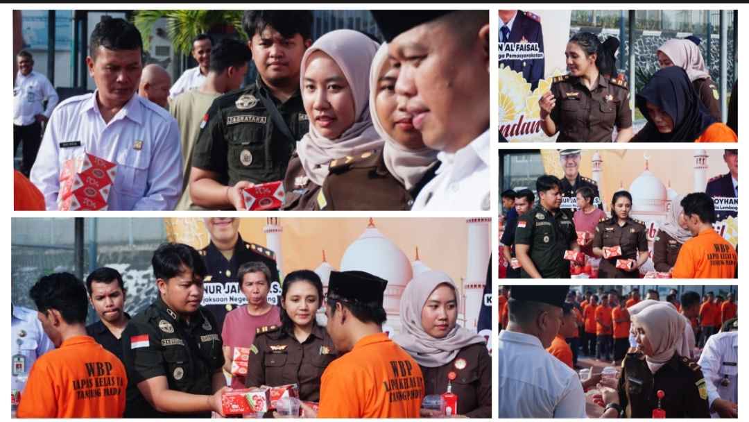 Wujud Sinergitas Lapas Tanjungpandan Dan Kejaksaan, Jaksa Bagikan Takjil Untuk Warga Binaan