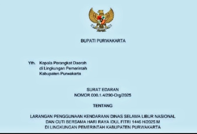 Bupati Purwakarta Larang ASN Gunakan Kendaraan Dinas untuk Mudik Lebaran 2025