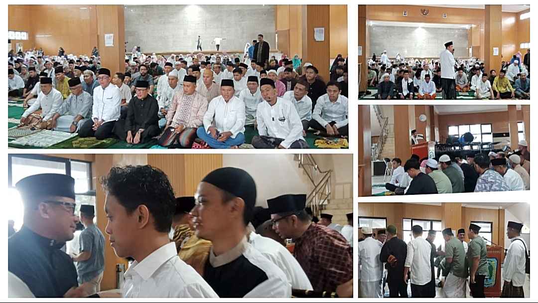 Shalat Idul Fitri 1446 Hijriah Di Belitung Berlangsung Lancar Di Gedung Serbaguna H. Isyak Zainudin
