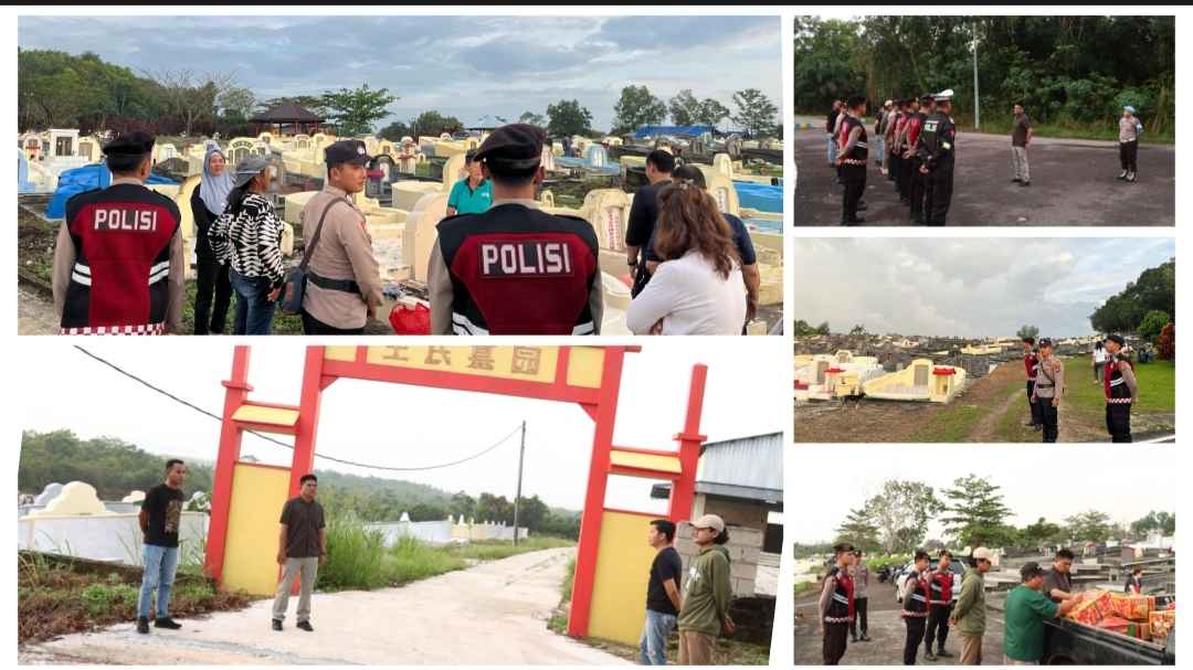 Polres Belitung Laksanakan Pengamanan Kegiatan Cheng Beng Di TPU Hok Kian