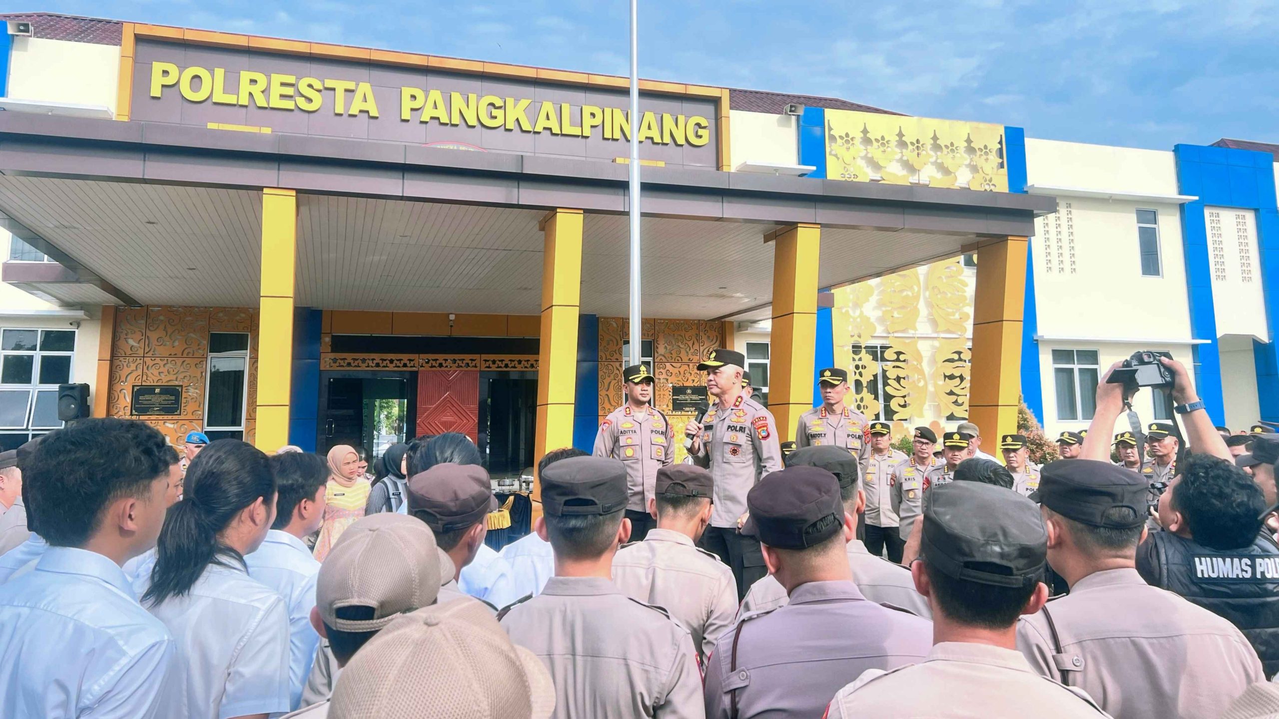 Kapolda Babel Pimpin Apel Gabungan Di Mapolresta Pangkalpinang, Sampaikan Apresiasi Dan Pesan Penting Ke Jajaran