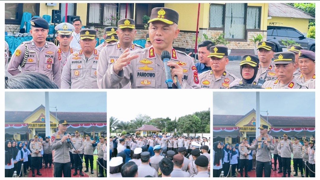 Kumpulkan Dua Polres Di Mapolres Bangka Tengah, Kapolda Babel Sampaikan Apresiasi Dan Beri Pesan Ini Ke Anggota