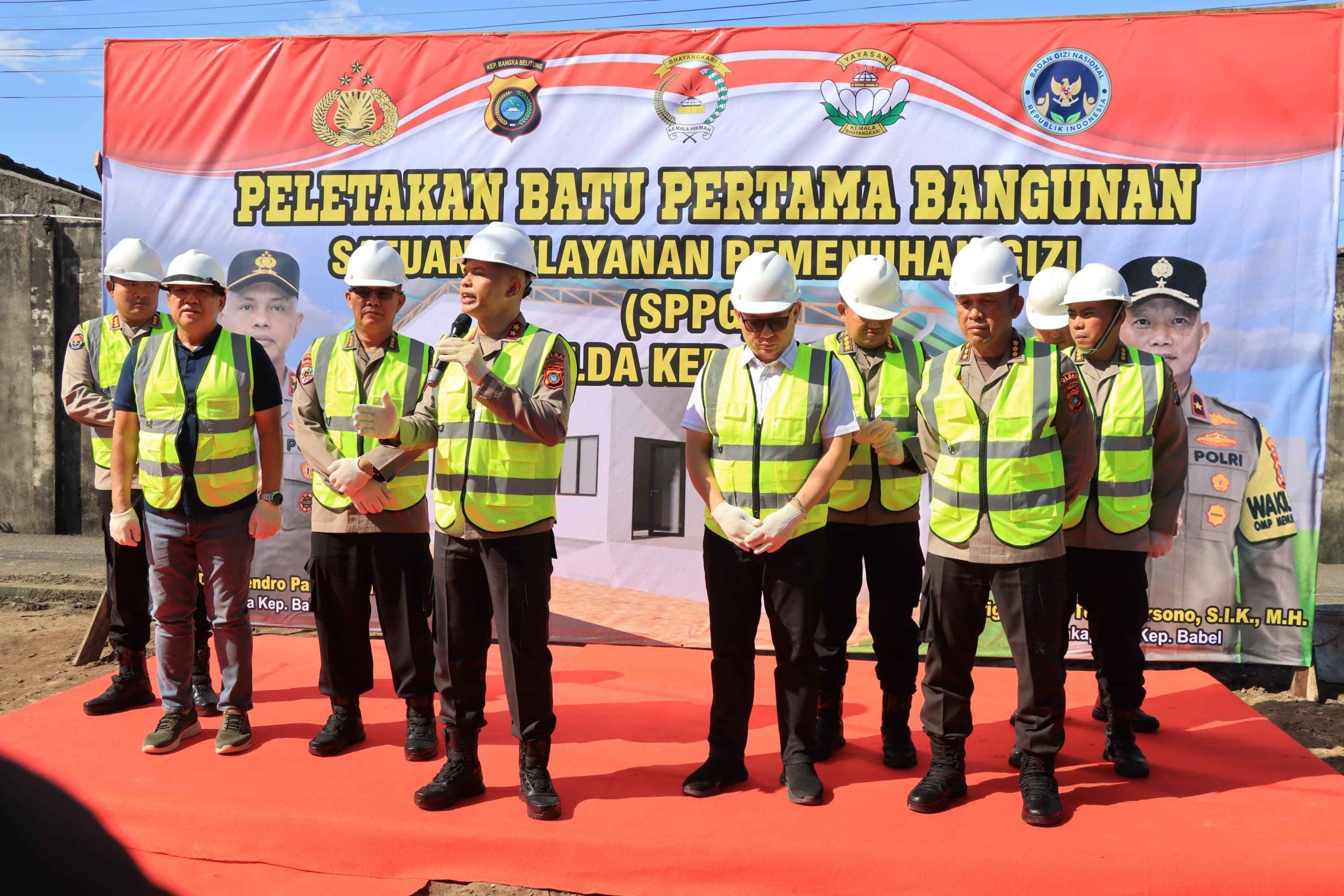 Dukung Program Makanan Bergizi, Polda Babel Groundbreaking Pembangunan SPPG