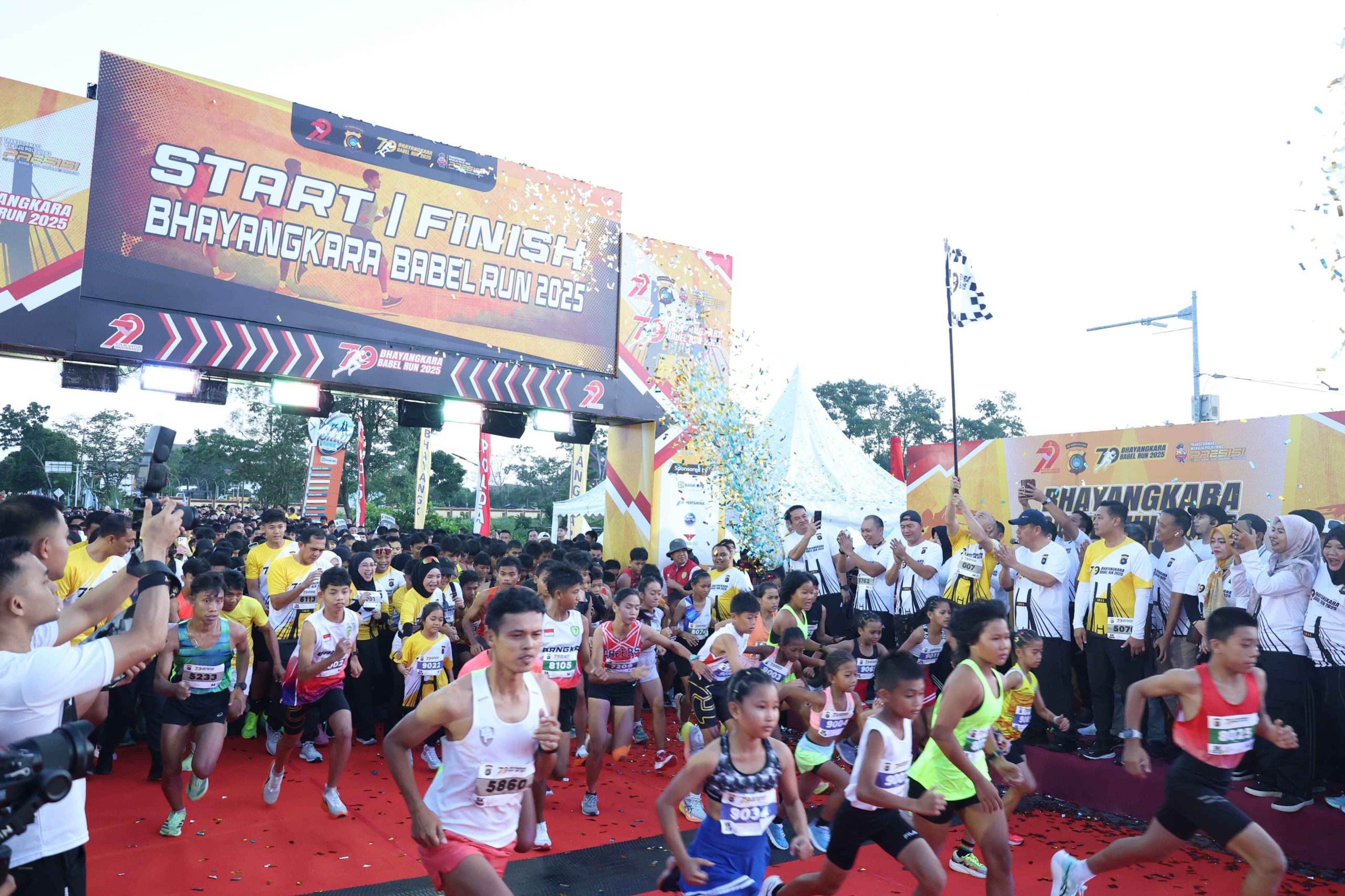 Kapolda Hingga Gubernur Babel Lepas 3.002 Peserta Bhayangkara Babel Run 2025