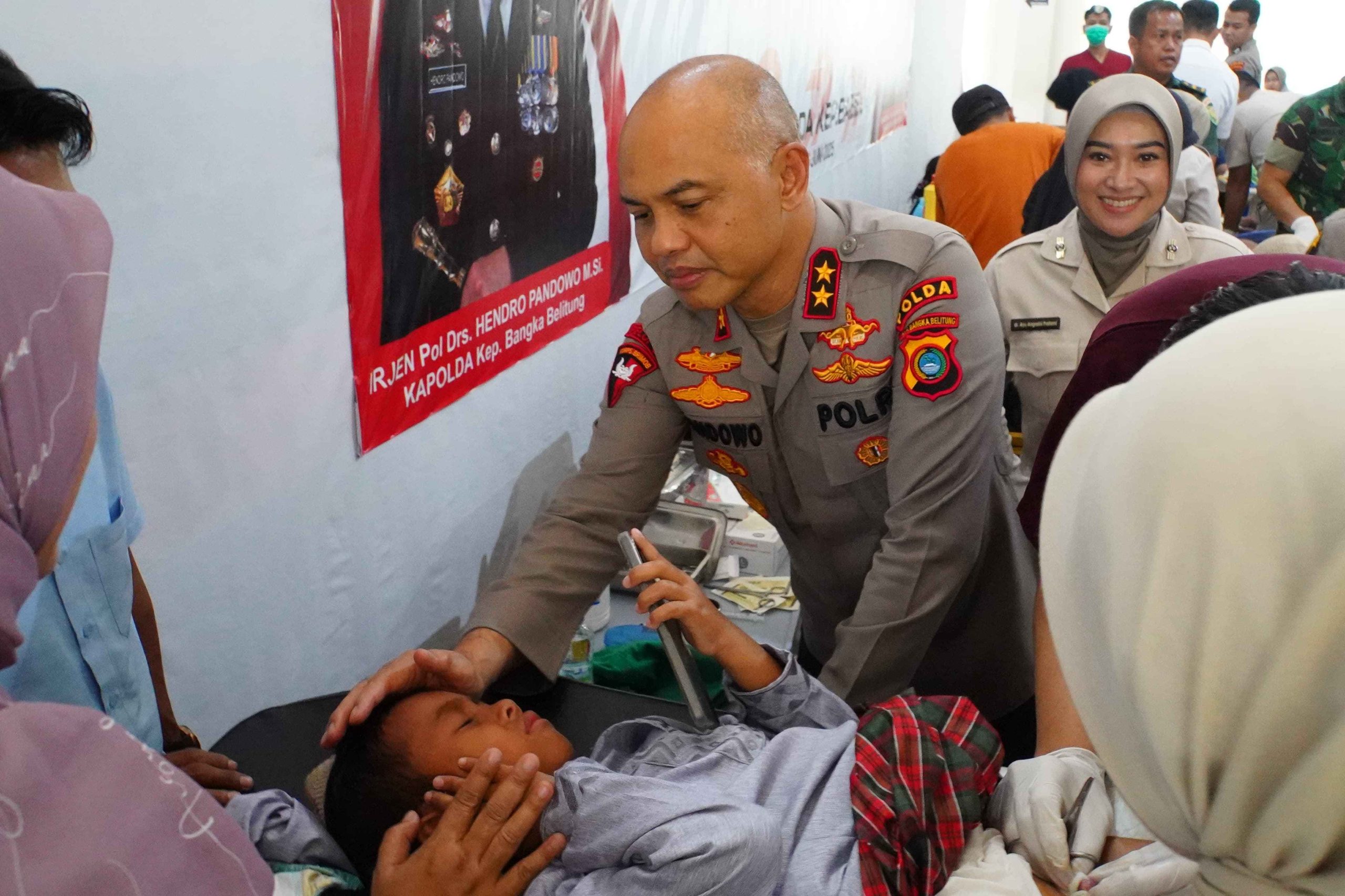 Jelang Hari Bhayangkara Ke 79, Puluhan Anak Ikuti Khitanan Massal Yang Digelar Polda Babel