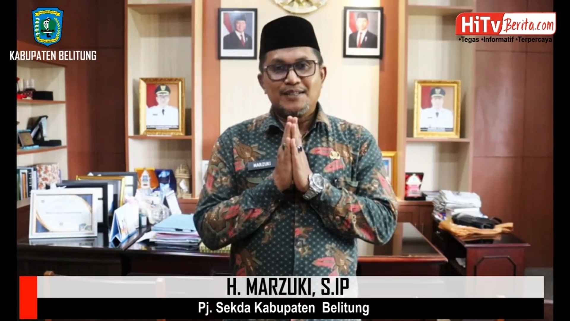 H. Marzuki, S.IP Pj. Sekda Kabupaten Belitung Mengucapkan Selamat Hari Raya Idul Adha 1446 H
