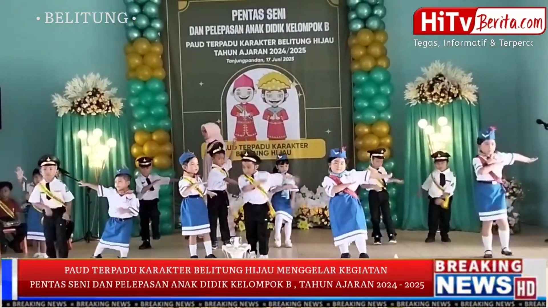 Paud Terpadu Karakter Belitung Hijau, Mengelar Kegiatan Pentas Seni Dan Pelepasan Anak Didik Kelompok B Tahun 2024 – 2025