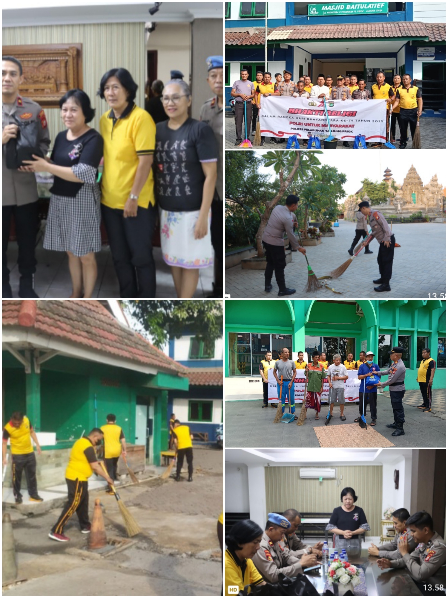 Polres Pelabuhan Tanjung Priok Gelar Bakti Religi Sambut HUT Bhayangkara Ke-79