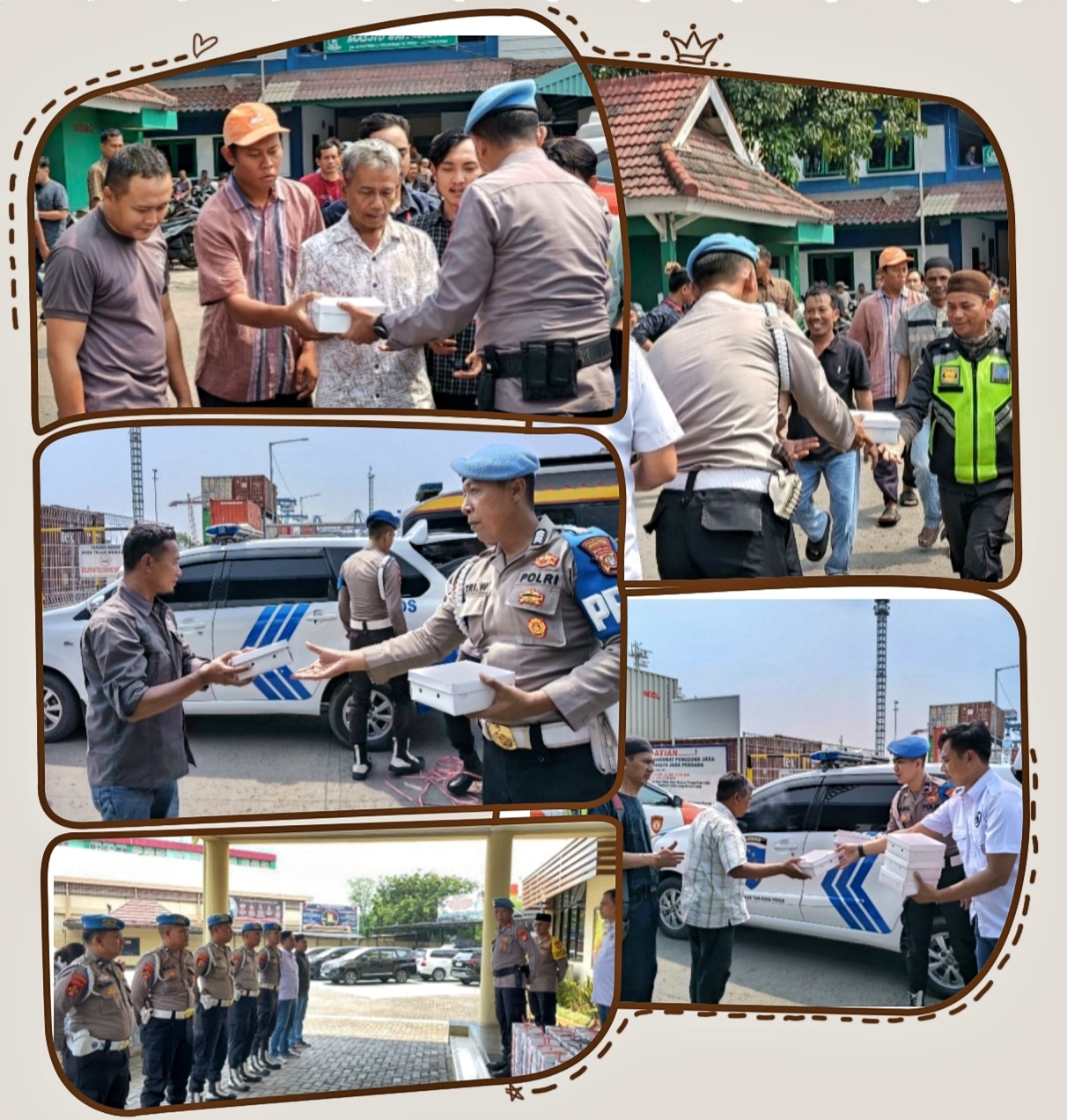 SIPROPAM Polres Pelabuhan Tanjung Priok Gelar “Jumat Berkah”, Bagikan Makanan Untuk Pekerja Pelabuhan