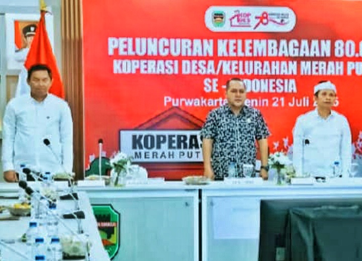 Bupati Purwakarta Ikuti Peluncuran Koperasi Merah Putih Serentak se-Indonesia