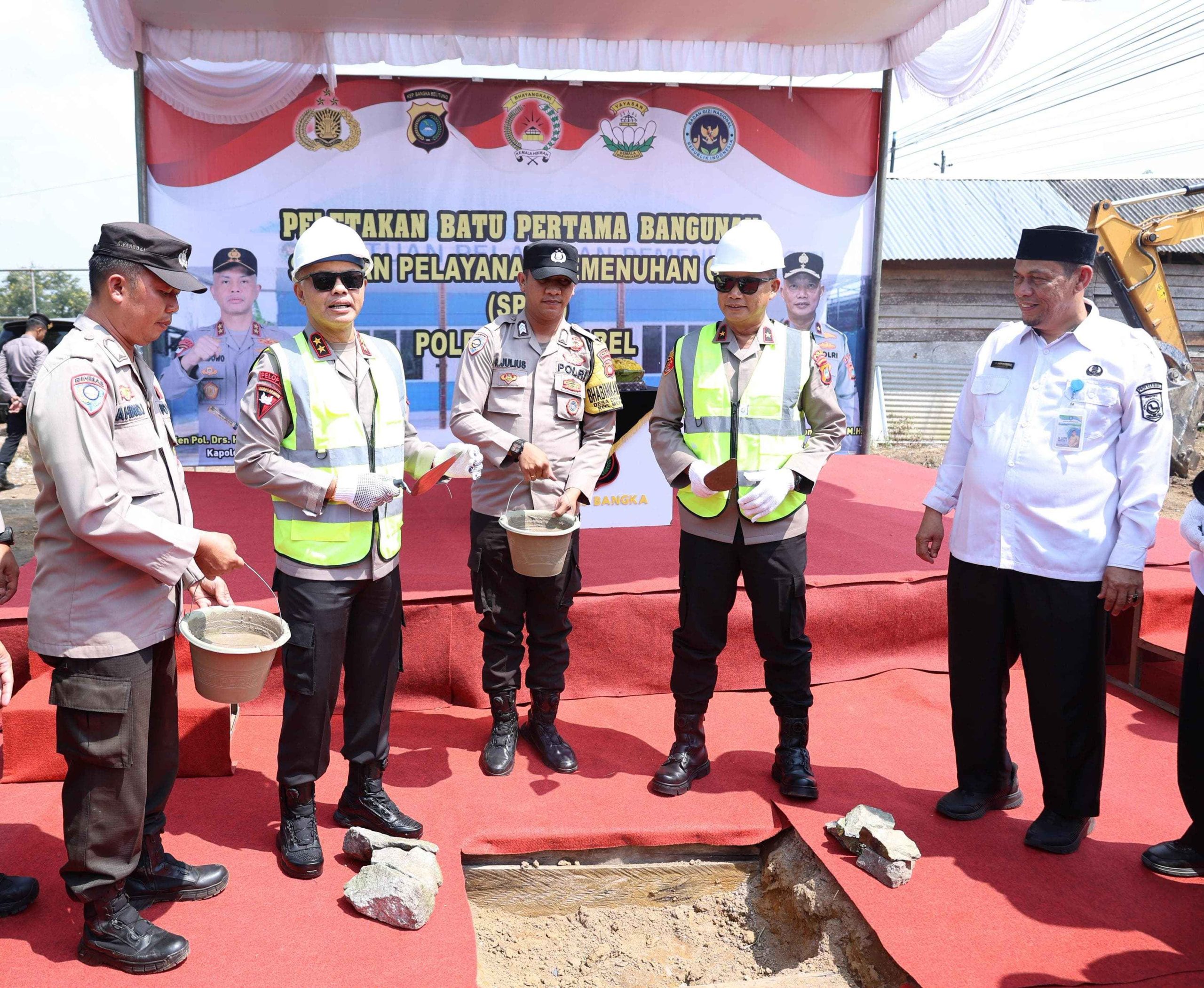 Kapolda Babel Groundbreaking SPPG Polri Kedua Di Bangka, Siap Dukung Program MBG Nasional