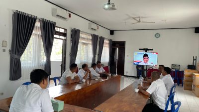 Jajaran Pegawai Lapas Klas IIB Batang, Ikuti Pengarahan Dirjenpas Melalui Virtual Zoom Meting