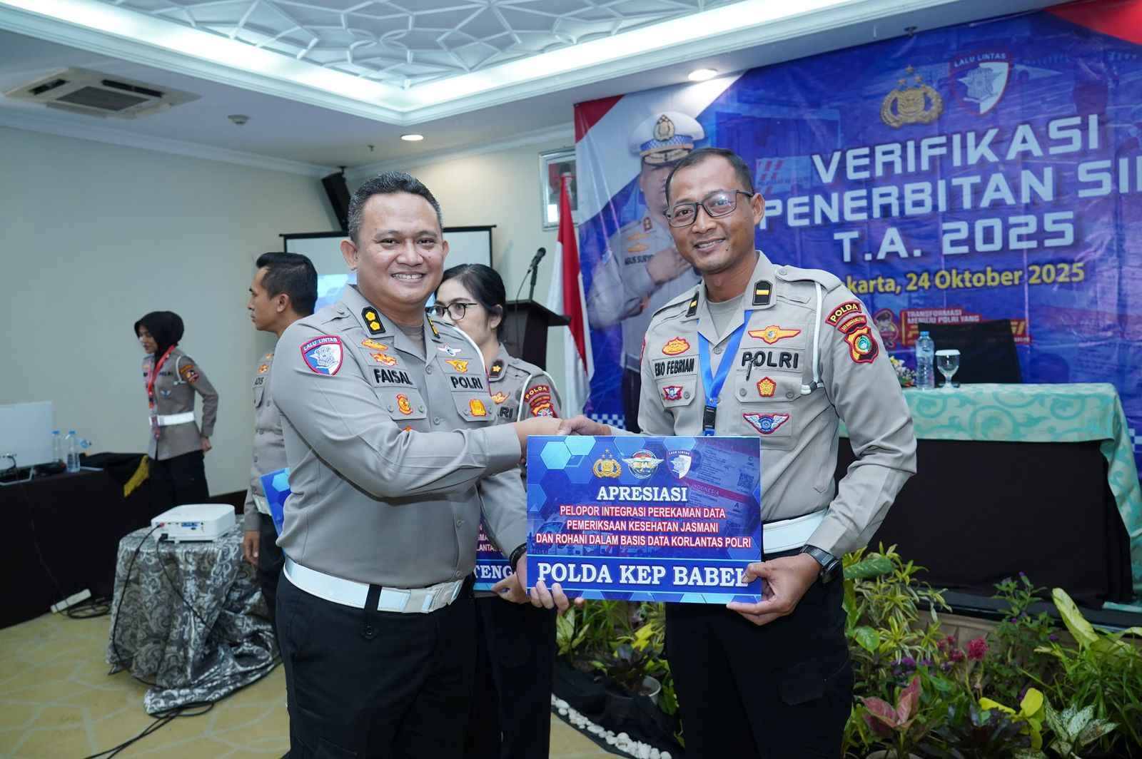 Polda Babel Raih Apresiasi Integritas Pelaporan Data Pemeriksaan Kesehatan Jasmani dan Rohani Tahun 2025