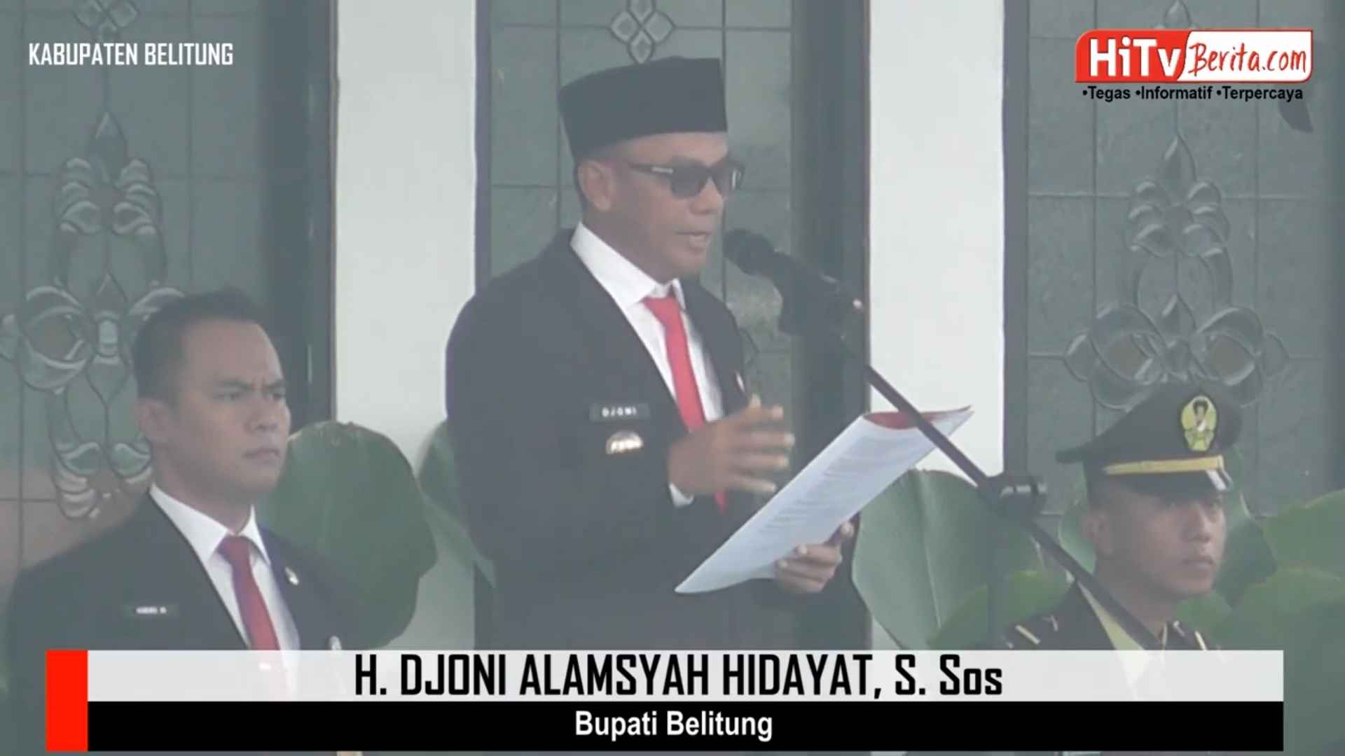 Bupati Belitung H. Djoni Alamsyah Hidayat, S.Sos Memimpin Upacara Peringatan Hari Kesaktian Pancasila