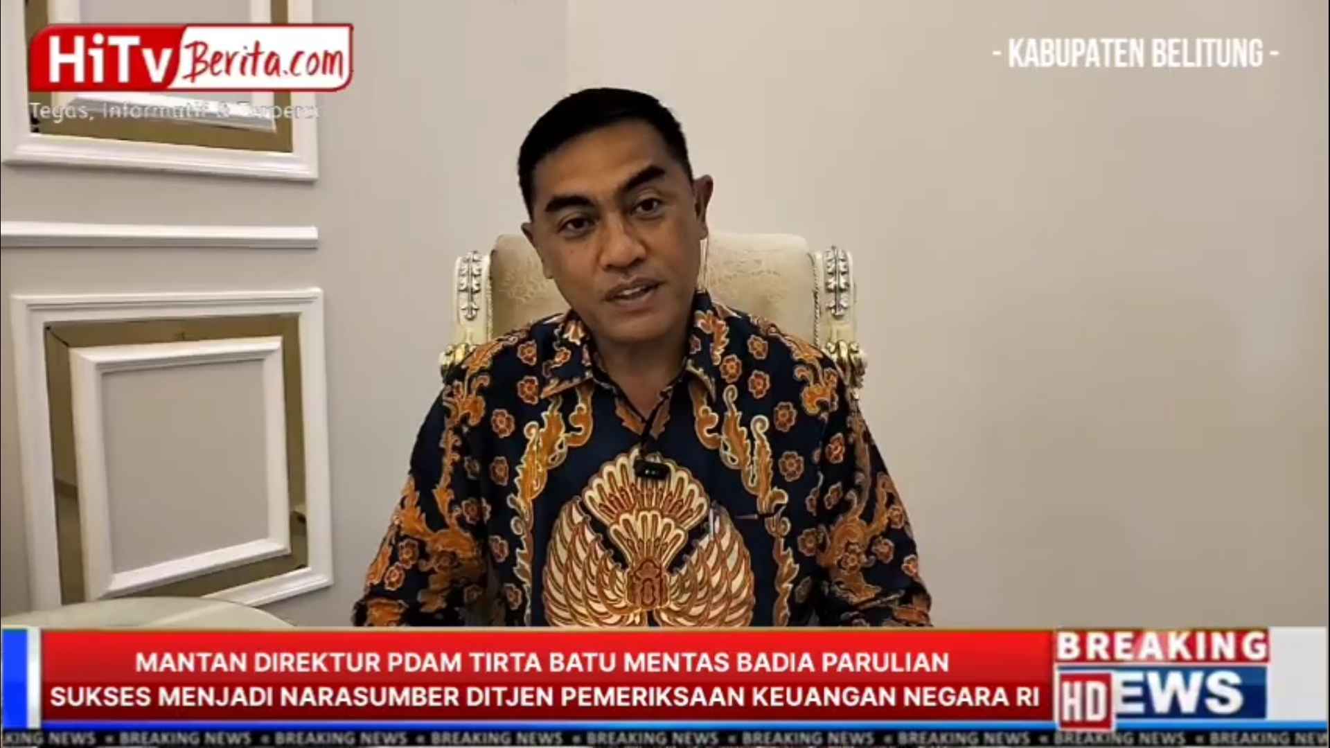 Mantan Direktur PDAM Tirta Batu Mentas Badia Parulian Sukses Menjadi Narasumber Ditjen Pemerintah Keuangan Negara Republik Indonesia