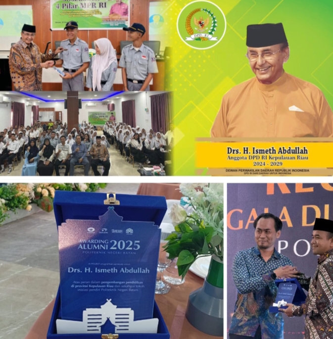 Ismeth Abdullah Dianugerahi Penghargaan Alumni Politeknik Negeri Batam