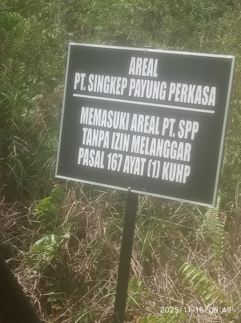 BPN dan Aktivis Lingga Soroti Tindakan PT SPP yang Pasang Plang Tanpa Dasar Hukum