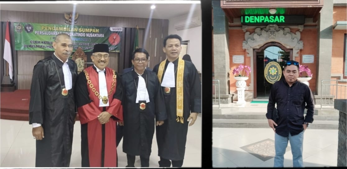 Tiga Sarjana Hukum Asal Kalteng Resmi Disumpah Menjadi Advokat Peradi Nusantara di Pengadilan Tinggi Denpasar