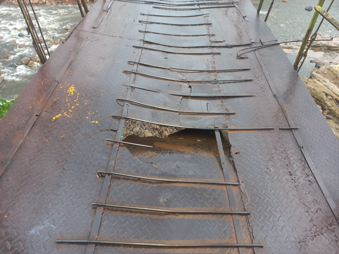 Jembatan Gantung Rusak, Akses Menuju Jorong Kampung Tampang Terputus Sementara