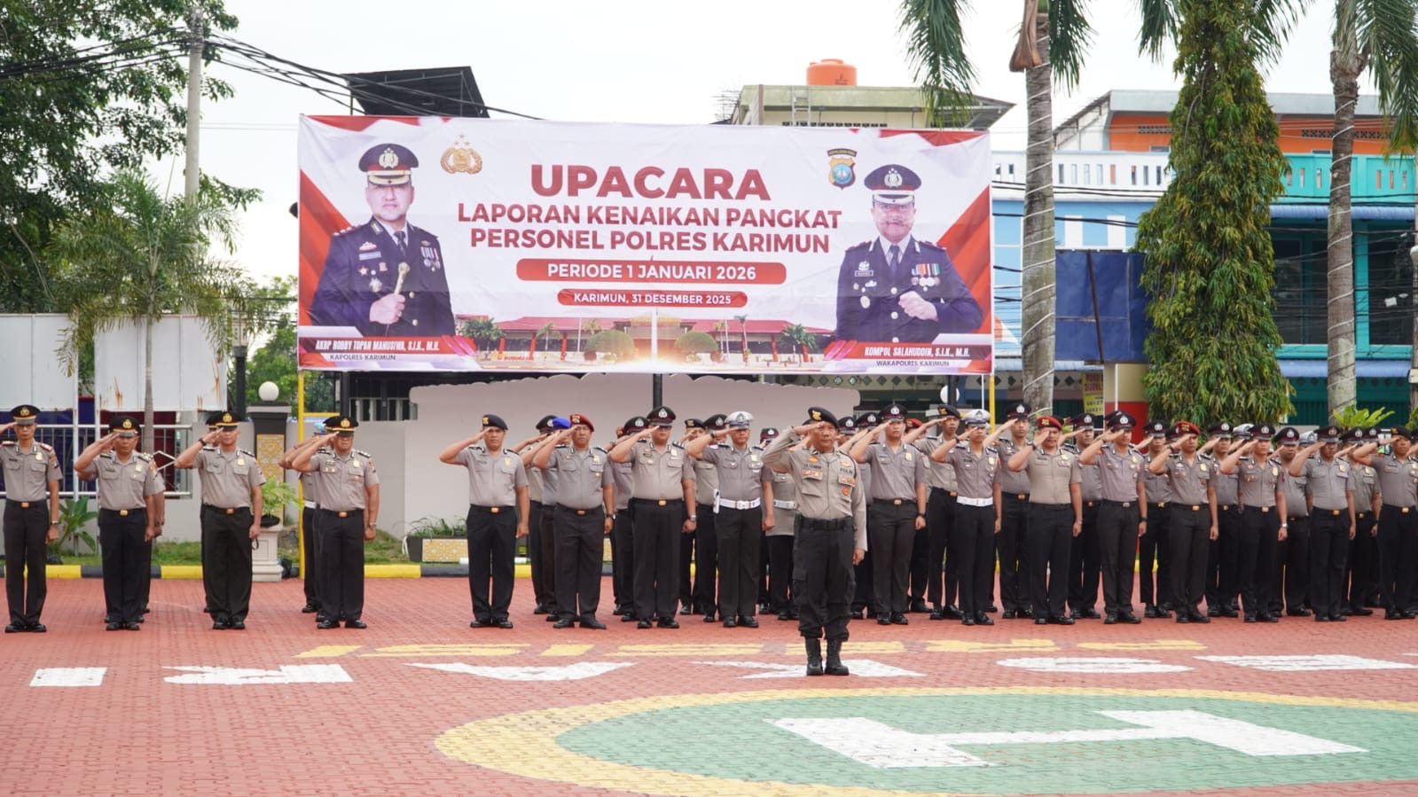 64 Personel Polres Karimun Naik Pangkat