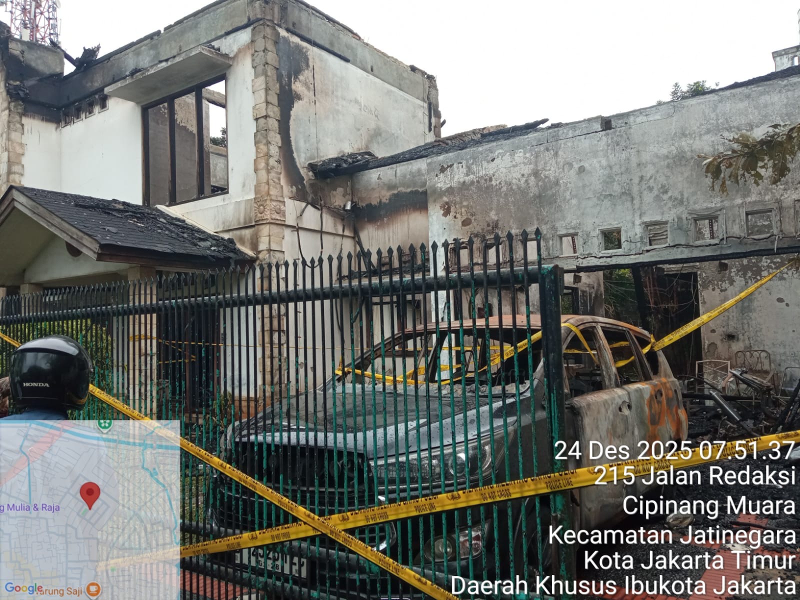 Korsleting Listrik, Rumah Keluarga Mantan Ketua PWI Jaya Terbakar