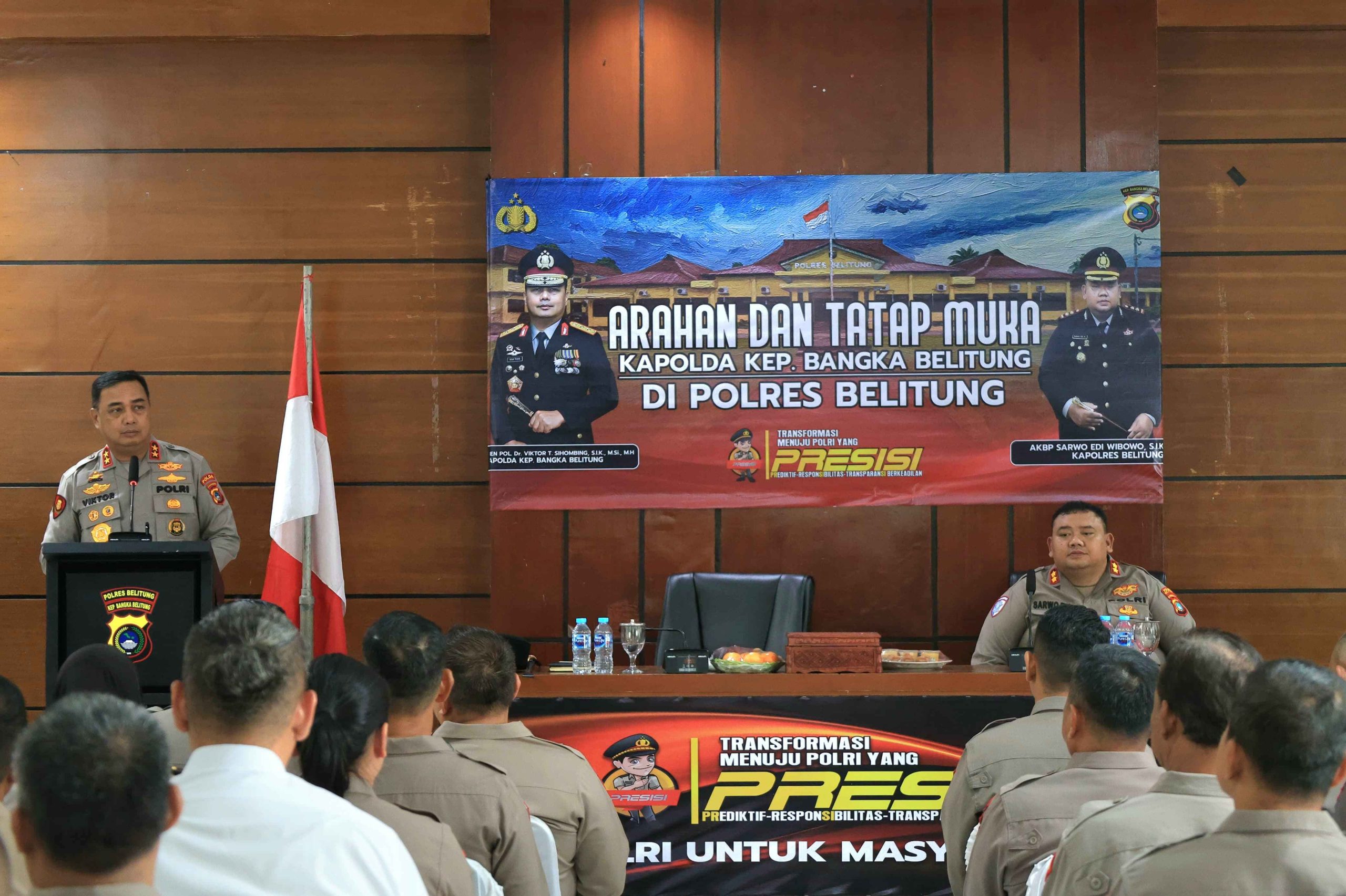 Kunjungi Polres Belitung, Kapolda Babel Tekankan Anggota Untuk Berkreasi Dan Kreatif Bertugas