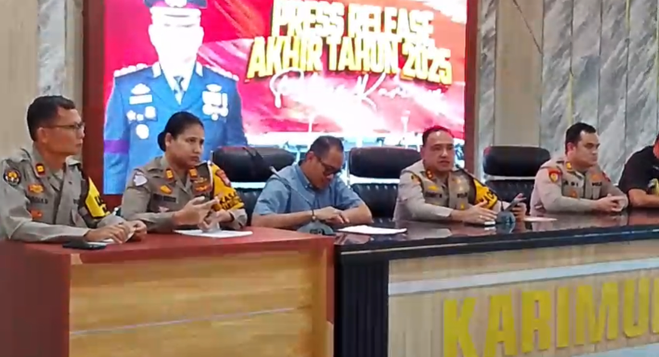 Polres Karimun Gelar Rilis Akhir Tahun 2025, Kriminalitas Turun Signifikan