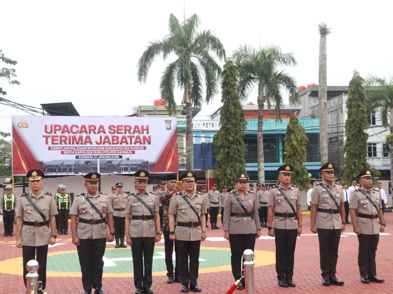 Polres Karimun Gelar Sertijab Kasatlantas, Kasatintelkam, Kapolsek Kundur dan Kapolsek Buru