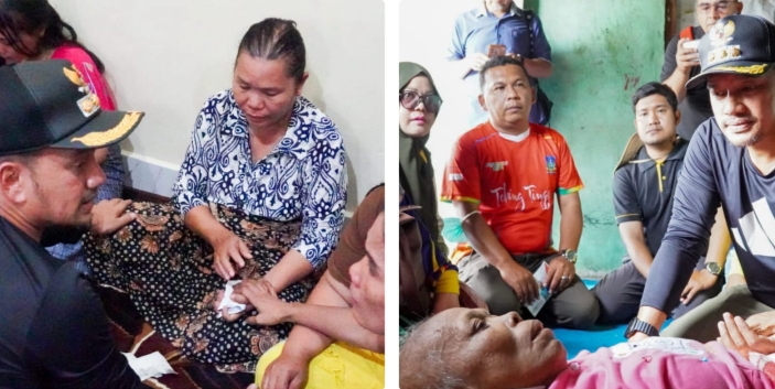 Wali Kota Tebing Tinggi Sambangi Keluarga Pedagang Pasar Gambir Dan Pasien RSUD