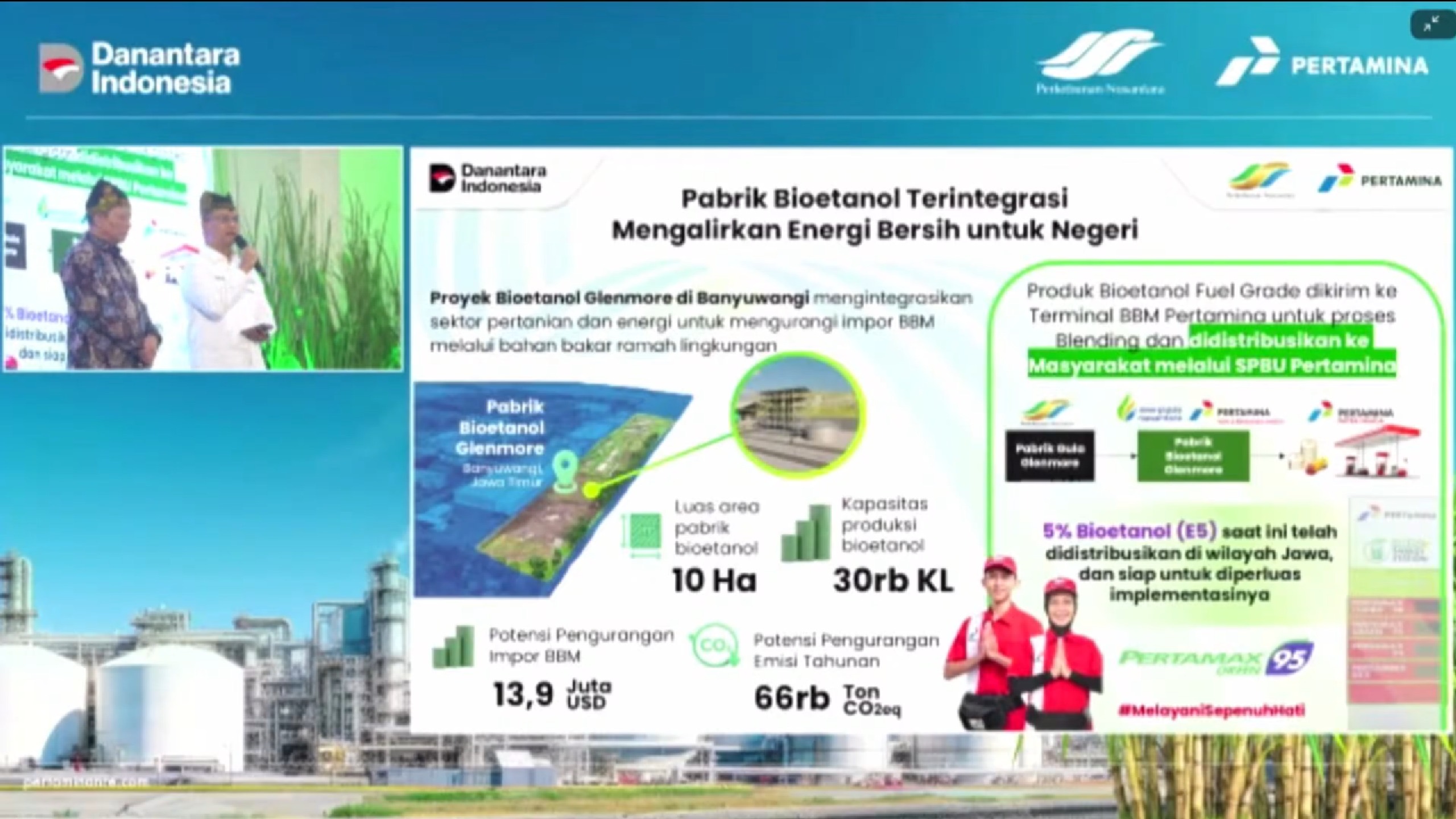 Tekan Impor BBM, Pertamina Groundbreaking Dua Proyek Energi Hijau
