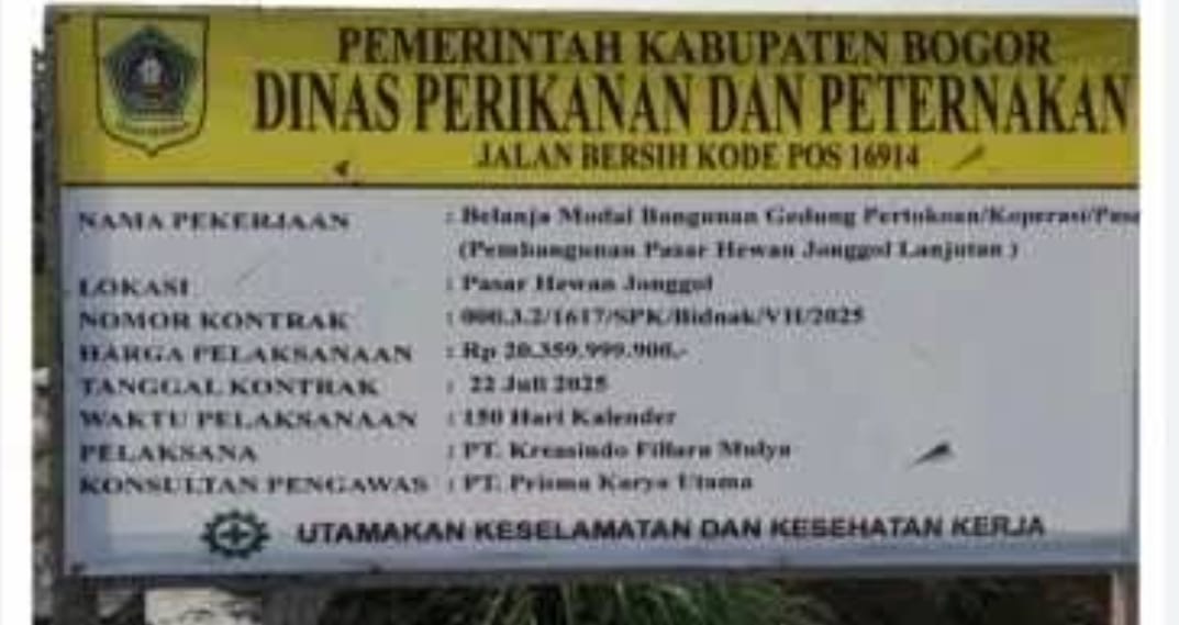 NGO KBB Desak KPK Usut Lonjakan Anggaran Pasar Hewan Jonggol