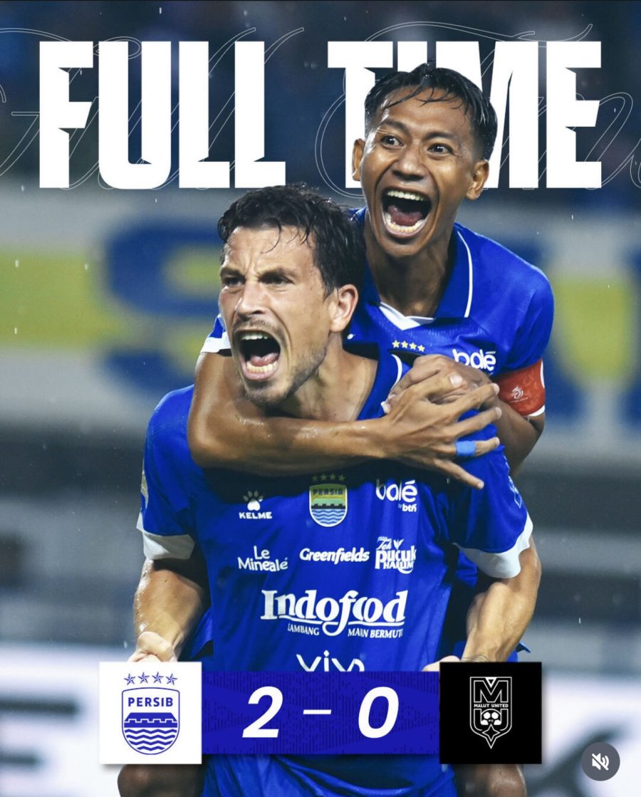 Hasil Persib vs Malut United: Menang 2-0, Persib Kokoh di Puncak Klasemen