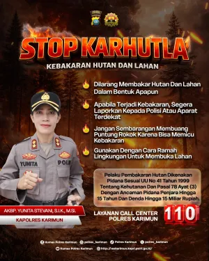 Bahaya Karhutla, Kapolres Karimun Ajak Masyarakat Aktif Cegah Kebakaran Lahan