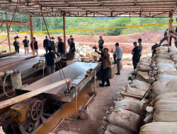 Bareskrim Polri dan Polda Babel Gerebek Lokasi Pengelolaan Pasir Timah Ilegal Di Beltim