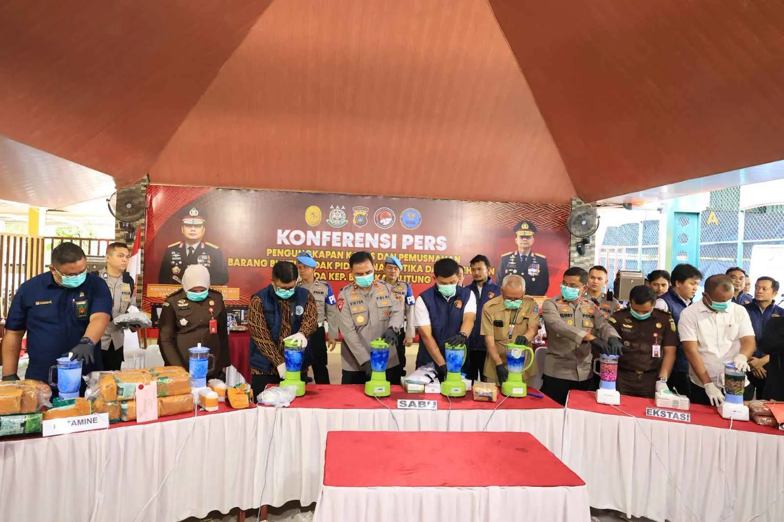 Polda Babel Ungkap 165 Kasus Narkotika Periode Triwulan I 2026, Sabu Hingga Ganja Dimusnahkan