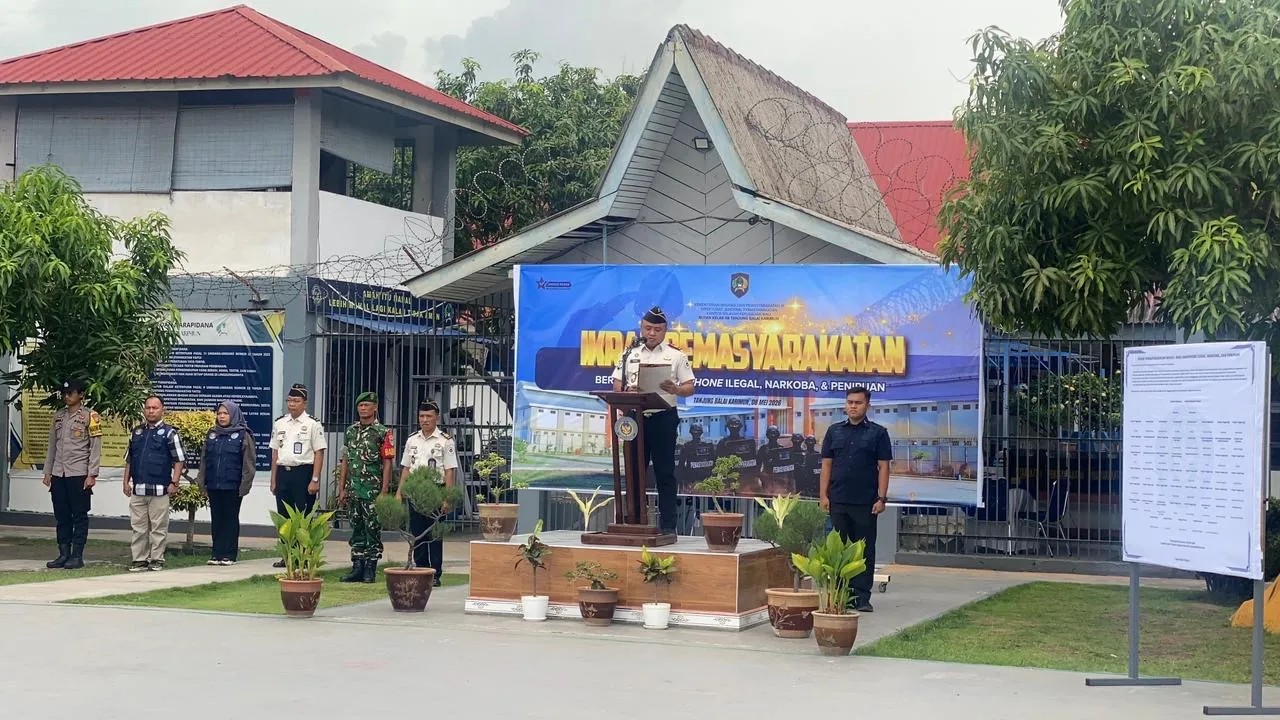 Rutan Karimun Gelar Apel Bersih Narkoba dan Handphone Ilegal