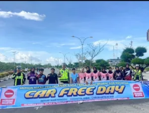 Polres Karimun Kawal Car Free Day, Arus Lalu Lintas Tetap Lancar