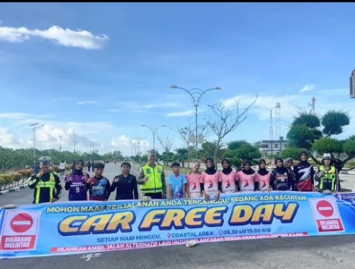 Polres Karimun Kawal Car Free Day, Arus Lalu Lintas Tetap Lancar
