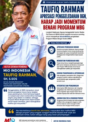 Taufiq Rahman Apresiasi Penggeledahan BGN, Harap Jadi Momentum Benahi Program MBG