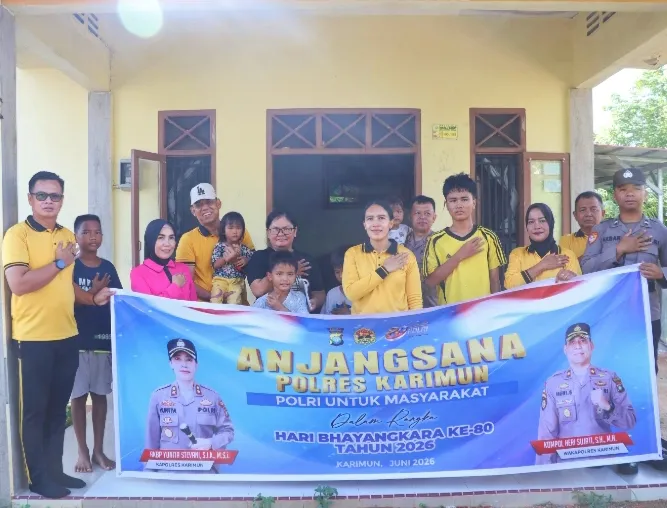 Polres Karimun Perkuat Solidaritas Internal Lewat Anjangsana dan Bansos HUT Bhayangkara