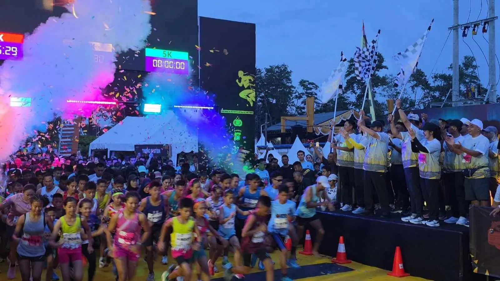 Semarak HUT Bhayangkara Ke 80, Ribuan Pelari Meriahkan Bhayangkara Babel Run 2026